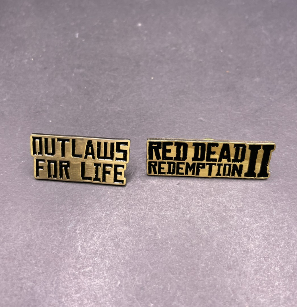 Official Red Dead Redemption 2 Pin Set RDR2 Outlaws For Life Lapel Pins Rockstar